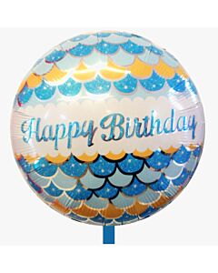 Μπαλόνι 18 ιντσών γαλάζιο BF2 Happy Birthday