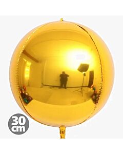 Μπαλόνια Foil Χρυσά 4D Στρογγυλά 30 εκατοστών