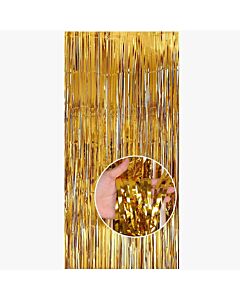 Χρυσή κουρτίνα διακοσμητική (Διάσταση 2 μέτρα ύψος Χ 1 μέτρο πλάτος)