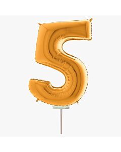 Μπαλόνια foil χρυσό minishape νούμερο 5 (40 εκατοστά)