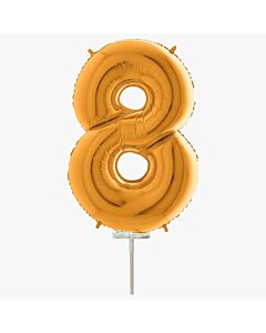 Μπαλόνια foil χρυσό minishape νούμερο 8 (40 εκατοστά)