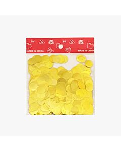 Στρογγυλό χρυσό κομφετί 1,5 cm, σακουλάκι 22 gr