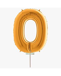 Μπαλόνια foil χρυσό minishape νούμερο 0 (40 εκατοστά)