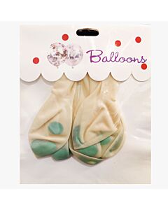 Μπαλόνια 12 ιντσών με κομφετί πράσινο σε συσκευασία 5 τεμαχίων