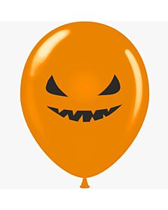 Μπαλόνια 12 ιντσών πορτοκαλί Halloween Smile (15 τεμάχια)