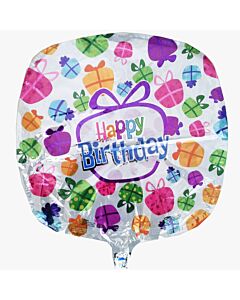Μπαλόνι 18 inch Happy birthday τετράγωνο ND