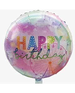 Μπαλόνι 18'' Happy Birthday Luna Park (Συσκευασμένο)