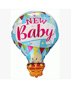 Μπαλόνια αερόστατο γαλάζιο New Baby 83 εκατοστά, Flexmetal
