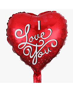Μπαλόνι foil 18 ιντσών Καρδιά I Love you με πουά σχέδια