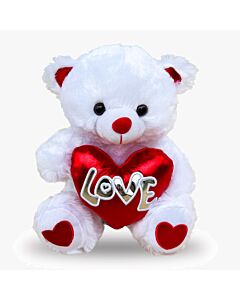 Λούτρινο Aρκουδάκι με γυαλιστερή καρδιά LOVE - 35 cm