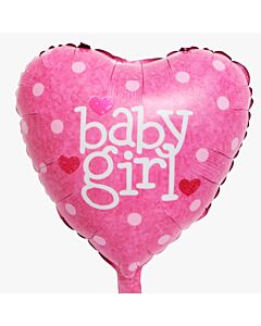 Μπαλόνι Baby Girl καρδιά - 45 εκατοστά