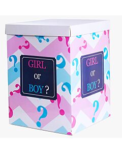 Surprise Balloon Box Gender Reveal Boy or Girl (30cm x 40cm) 