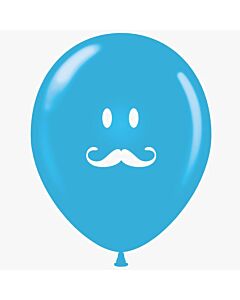 Μπαλόνια 12 ιντσών τυπωμένα με μουστάκι και μάτια 15 τεμάχια ΣΥΣΚΕΥΑΣΜΕΝΑ