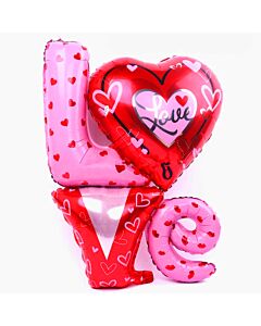 Μπαλόνι LOVE σχηματισμένο με Καρδιά - 85 Εκατοστά