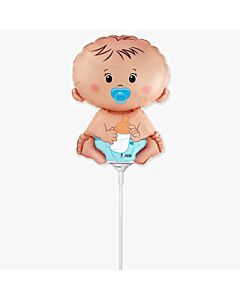 Μπαλόνια μωράκι γαλάζιο 25 εκατοστά minishape, Flexmetal