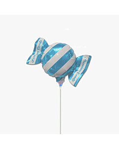 Μπαλόνι minishape 9 ιντσών ριγέ γαλάζια καραμέλα ND