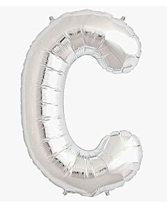 Μπαλόνια γράμματα 1 μέτρο ασημί C