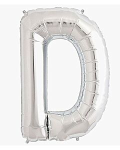 Μπαλόνια γράμματα 1 μέτρο ασημί D
