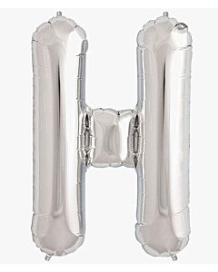 Μπαλόνια γράμματα 1 μέτρο ασημί H