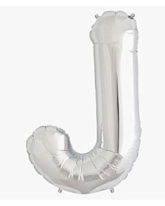 Μπαλόνια γράμματα 1 μέτρο ασημί J