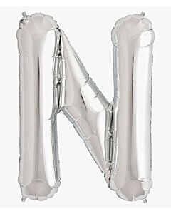 Μπαλόνια γράμματα 1 μέτρο ασημί N