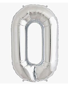 Μπαλόνια γράμματα 1 μέτρο ασημί O