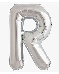 Μπαλόνια γράμματα 1 μέτρο ασημί R