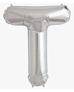 Μπαλόνια γράμματα 1 μέτρο ασημί T