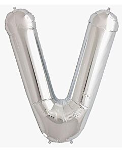Μπαλόνια γράμματα 1 μέτρο ασημί V