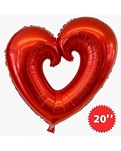 Μπαλόνι Καρδιά Κόκκινη με Τρύπα 20'' - Helium Economy Balloons 