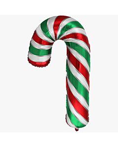 Μπαλόνια Candy σχήμα μπαστούνι με ζαχαρωτά Πράσινο Κόκκινο-98 εκατοστά