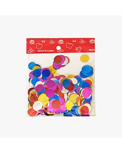 Στρογγυλό πολύχρωμο κομφετί 1,5 cm, σακουλάκι 22 gr