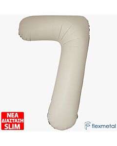 Μπαλόνι αριθμός Νο 7 Μπεζ 86 cm για ήλιο (Συσκευασμένο)