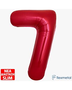 Μπαλόνι αριθμός Νο 7 Κόκκινο 86 cm για ήλιο (Συσκευασμένο)