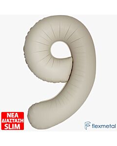 Μπαλόνι αριθμός Νο 9 Μπεζ 86 cm για ήλιο (Συσκευασμένο)