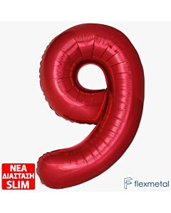 Μπαλόνι αριθμός για ήλιο Κόκκινο (Συσκευασμένο)