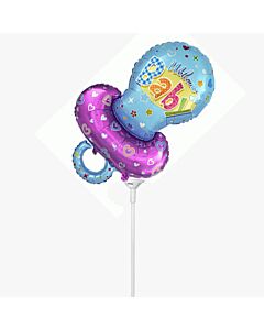 Μπαλόνια πιπίλα γαλάζια welcome baby 25 εκατοστά minishape