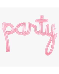 Μπαλόνι ροζ απόχρωσης, σχηματισμένη λέξη Party, 85 εκατοστά