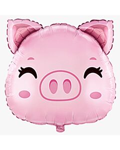 Μπαλόνια γουρουνάκι κεφάλι ροζ 83 εκατοστά