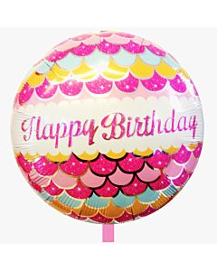 Μπαλόνι 18 ιντσών ροζ BF1 Happy Birthday