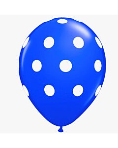 Μπαλόνια 12 ιντσών πουά μπλε 15 τεμάχια ΣΥΣΚΕΥΑΣΜΕΝΑ ND