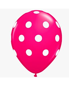 Μπαλόνια 12 ιντσών πουά φούξια 15 τεμάχια ΣΥΣΚΕΥΑΣΜΕΝΑ ND