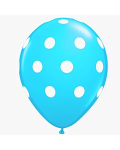 Μπαλόνια 12 ιντσών πουά γαλάζιο 15 τεμάχια ΣΥΣΚΕΥΑΣΜΕΝΑ ND