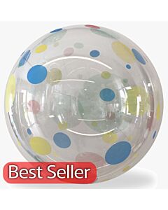 Μπαλόνι 22 ιντσών Πουά Διάφανο Bubble ΟΛΟΣΤΡΟΓΓΥΛΟ