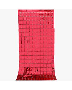 Κουρτίνα κόκκινη μεταλλικό φύλλο διακοσμητικό (2 μέτρα Χ 1 μέτρο) - 4638