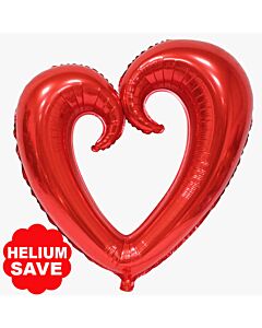 Μπαλόνι 36'' Καρδιά Κόκκινη με τρύπα