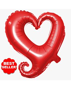 Μπαλόνι 14'' Καρδιά - Κόκκινη με τρύπα - Φουσκώνει με Αέρα