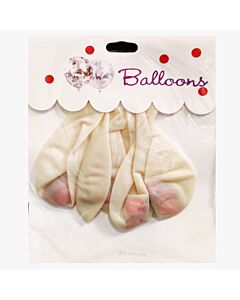 Μπαλόνια 12 ιντσών με κομφετί Rose Gold σε συσκευασία 5 τεμαχίων