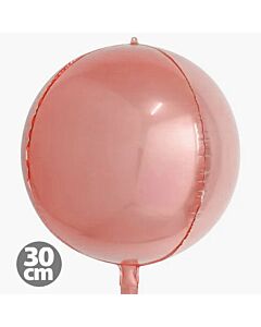 Μπαλόνια Foil RoseGold 4D Στρογγυλά 30 εκατοστών