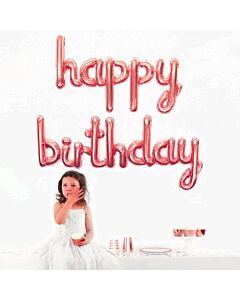 Μπαλόνια Happy Birthday λέξη Gold Rose 120 εκατοστά